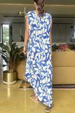 The Botanical Dress Mediterranean Blue
